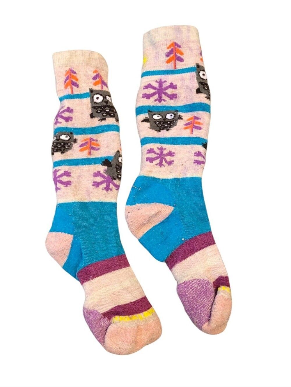 Smartwool Kid's Pink Owl Ski Socks Size L